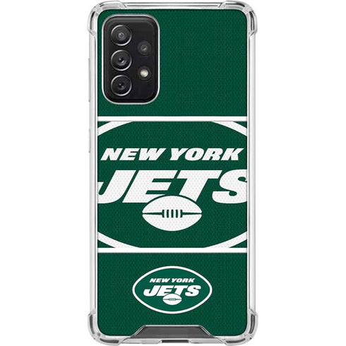 NFL New York Jets Zone Block Galaxy A72 5G Clear Case